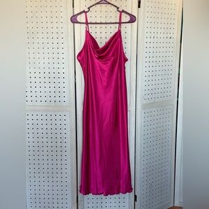 bebe Strapless Fuchsia Dress